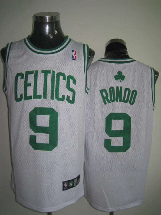 Boston Celtics Rondo White Green Jersey - Click Image to Close